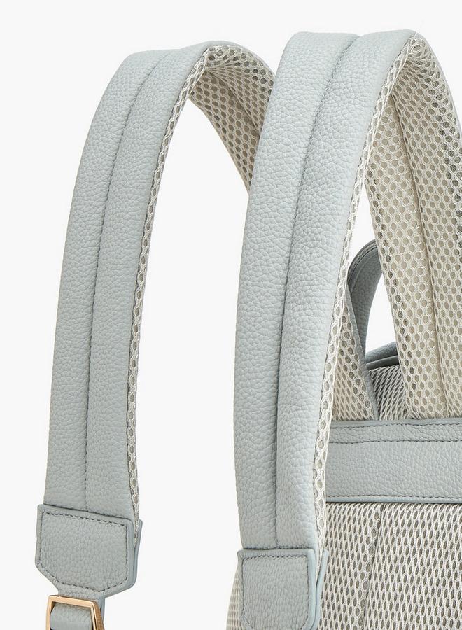 MISSY Monogram Embossed Backpack With Adjustable Straps And Zip Closure - 40X32X18 Cm - Image 4